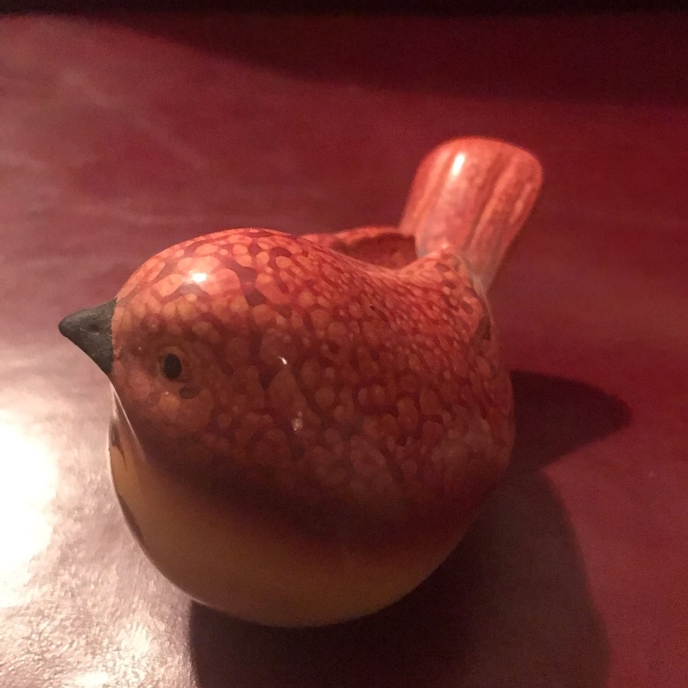 Small ceramic painted bird - Picture 3 of 5
